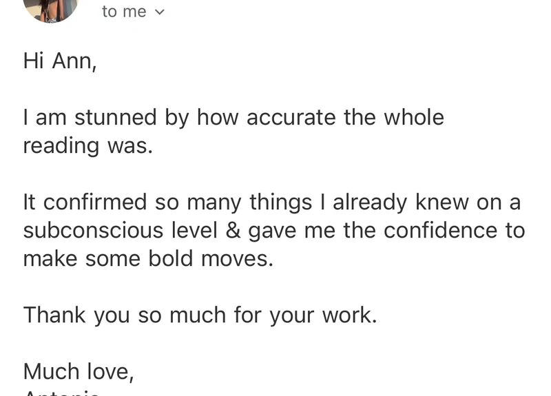 Five-star testimonial about destiny matrix life purpose reading